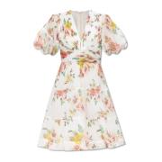 Geplooide jurk met bloemenmotief Zimmermann , White , Dames