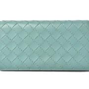 Pre-owned Leather wallets Bottega Veneta Vintage , Blue , Dames