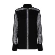 Zwarte Overhemden met Stijl Givenchy , Black , Dames