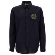 Gouden Embleem Pop Basic Soft Shirt Versace Jeans Couture , Black , He...