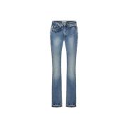 Flared Bootcut Denim Broek met Geborduurde Details Fabienne Chapot , B...