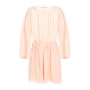 Jurk met lange mouwen en boho stijl See by Chloé , Pink , Dames