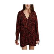 Yhaz fancy print lange mouwen jurk IRO , Red , Dames