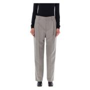 Geruite Rechte Broek Aw23 Marni , Gray , Dames