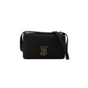 Pre-owned Leather crossbody-bags Burberry Vintage , Black , Dames