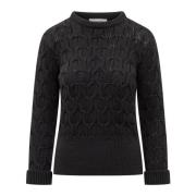 Crisscross Pullover Trui Thom Browne , Blue , Dames