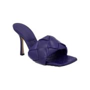 Pre-owned Leather heels Bottega Veneta Vintage , Purple , Dames