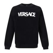 Logo Sweartshirt Versace , Black , Dames