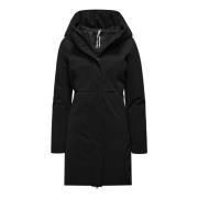 Parka van twee materialen met getailleerde pasvorm BomBoogie , Black ,...