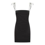 Viscose Jurk Giuseppe Di Morabito , Black , Dames