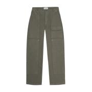 Bruine Broek met Riemlussen en Knoopsluiting Études , Brown , Heren