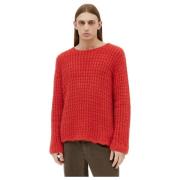 Fuzzy Cashmere Trui The Row , Red , Heren