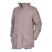 Gewatteerde parka jas met wollen buitenkant MC2 Saint Barth , Beige , ...