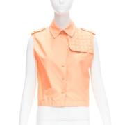 Pre-owned Cotton tops Chanel Vintage , Orange , Dames