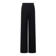 Broek met platte voorkant Monot , Black , Dames