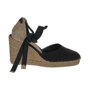 Wedge Espadrilles, Stijlvol en Comfortabel Castañer , Black , Dames