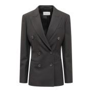 Stijlvolle Double-Breasted Blazer Jas Armarium , Black , Dames