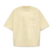 Katoenen T-shirt Bottega Veneta , Yellow , Heren