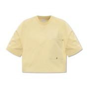 Katoenen T-shirt Bottega Veneta , Yellow , Dames