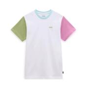 Colorblock Geborduurd T-Shirt Vans , White , Dames