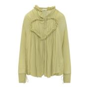 Jersey Hearth Blouse Victoria Beckham , Green , Dames