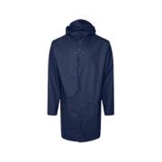 Stijlvolle Waterdichte Lange Jas Rains , Blue , Dames