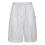 Stijlvolle Lange Shorts voor Vrouwen Moncler , White , Dames