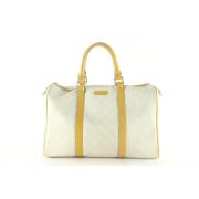 Pre-owned Leather gucci-bags Gucci Vintage , Beige , Dames