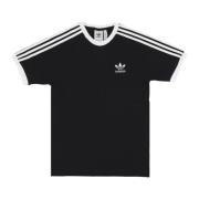 3-Stripes Tee - Streetwear Collectie Adidas , Black , Heren