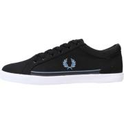 Baseline Twill Sneakers Fred Perry , Black , Heren