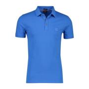 Blauwe Polo Shirt, Slim Fit, Katoenmix Hugo Boss , Blue , Heren