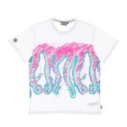 T-Shirts Octopus , White , Heren