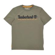 Wwes Front Tee - Streetwear Collectie Timberland , Green , Heren