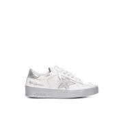 Witte Leren Sneakers met Metallic Ster Golden Goose , White , Dames