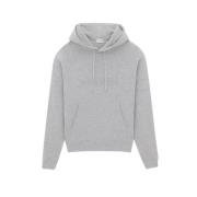 Grijze Katoenen Hoodie met Handtekeningborduursel Saint Laurent , Gray...