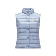 Lichtblauwe mouwloze donsjas Moncler , Blue , Dames