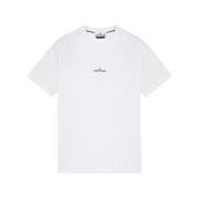 Witte Katoenen Jersey T-shirt met Korte Mouwen Stamp Two Achterprint S...
