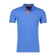 Lichtblauwe Polo Shirt met Korte Mouw Gant , Blue , Heren