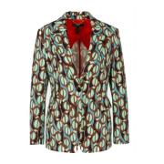 Grafisch Gedessineerde Getailleerde Blazer Marc Cain , Green , Dames