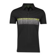 Zwarte polo met lange mouwen Hugo Boss , Black , Heren