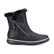 Zwarte Gesloten Booties Rieker , Black , Dames