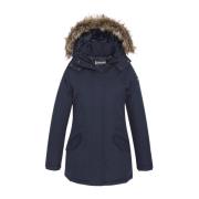 Parka met Afneembare Bontkraag - Schott Schott NYC , Blue , Dames