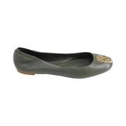 Pre-owned Leather flats Alexander McQueen Pre-owned , Green , Dames