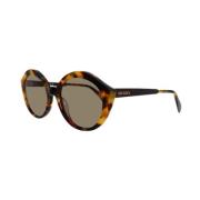 Pre-owned Fabric sunglasses Moncler Pre-owned , Brown , Dames