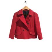 Pre-owned Wool outerwear Miu Miu Pre-owned , Red , Dames