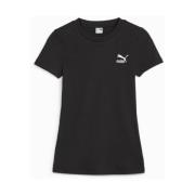 Geribbelde Slim T-shirt voor vrouwen Puma , Black , Dames