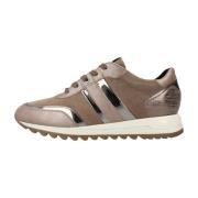 Stijlvolle Casual Sneakers voor Vrouwen Geox , Brown , Dames