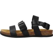 Elegant Buckle Flat Sandals Kickers , Black , Dames