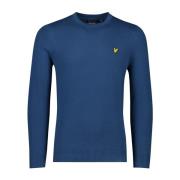 Donkerblauwe Ronde Hals Trui Lyle & Scott , Blue , Heren