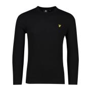 Zwarte ronde hals trui Lyle & Scott , Black , Heren